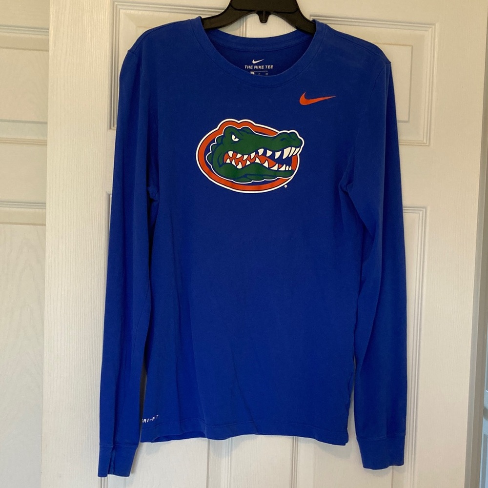 Nike Blue Long Sleeve Tee with Gator Logo